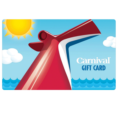 CARNIVAL CRUISE LINE<sup>®</sup> It doesn’t matter where you cruise to. There’s Carnival-style fun waiting at every port. We visit hundreds around the world, and your sailing will stop in at least a few. Redeem for a Gift Card and book the cruise of your choice.